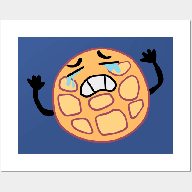 Crying Waffle Friend Wall Art by yeppep